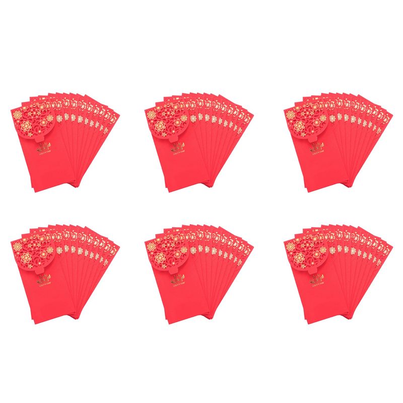 Wedding Envelopes - ABZC-60PCS Chinesische Rote Umschläge Glücksgeld-Umschläge Hochzeits-Rote-Umschläge