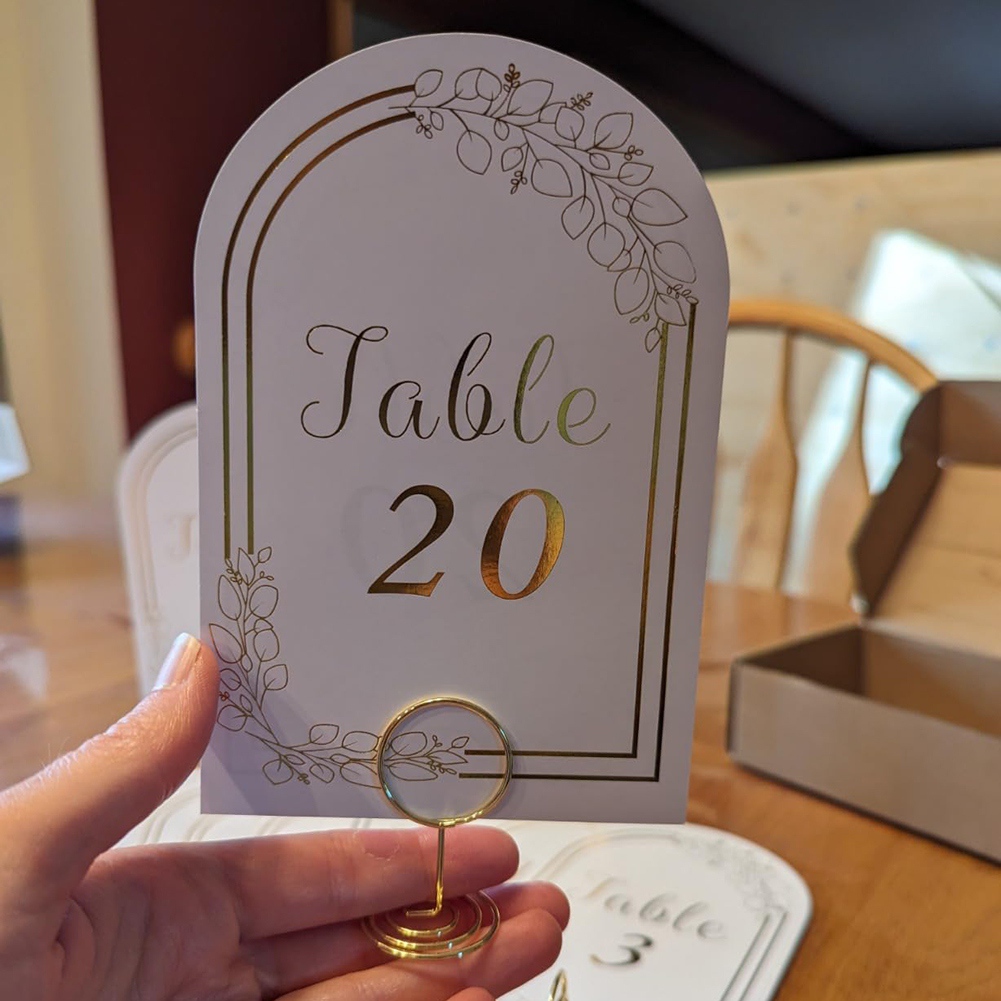 Table Number Gold - AT19 – Tischkarten für Hochzeiten, Nummer
