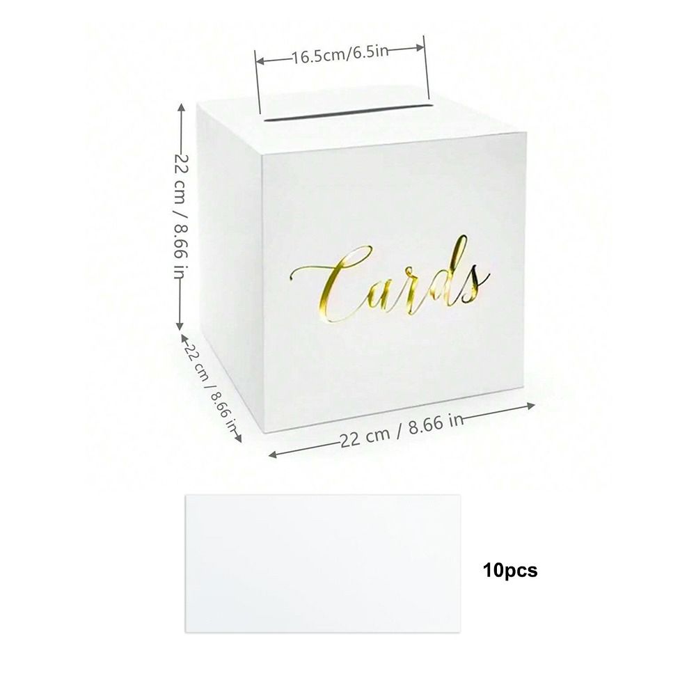 Wedding Card Box - Umschlagboxen, weiß, schwarz, Hochzeitskartenbox, Karton, elegante