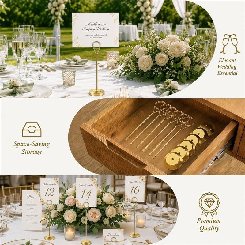 [A92P!】 Robuste Fotohalter mit – Table Number Gold Bewertung und Preis