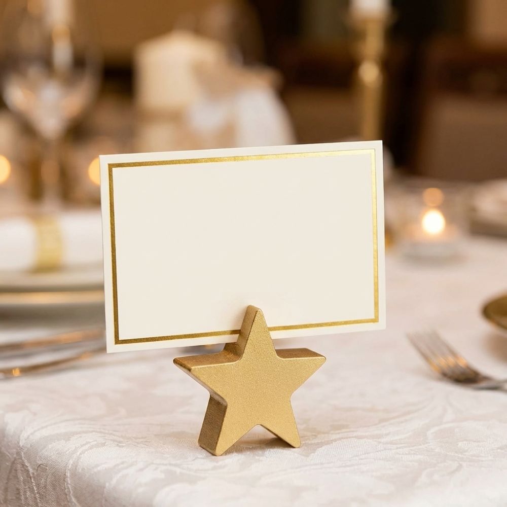 12 Stück Stern- und Herzförmig – Table Number Gold Bewertung und Preis